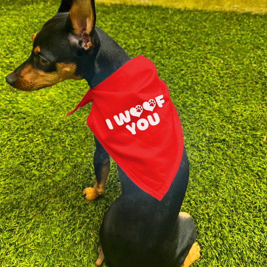 "I Woof You" Dog Bandana