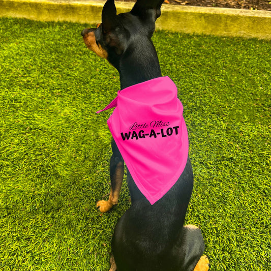 "Little Miss Wag-A-Lot" Dog Bandana