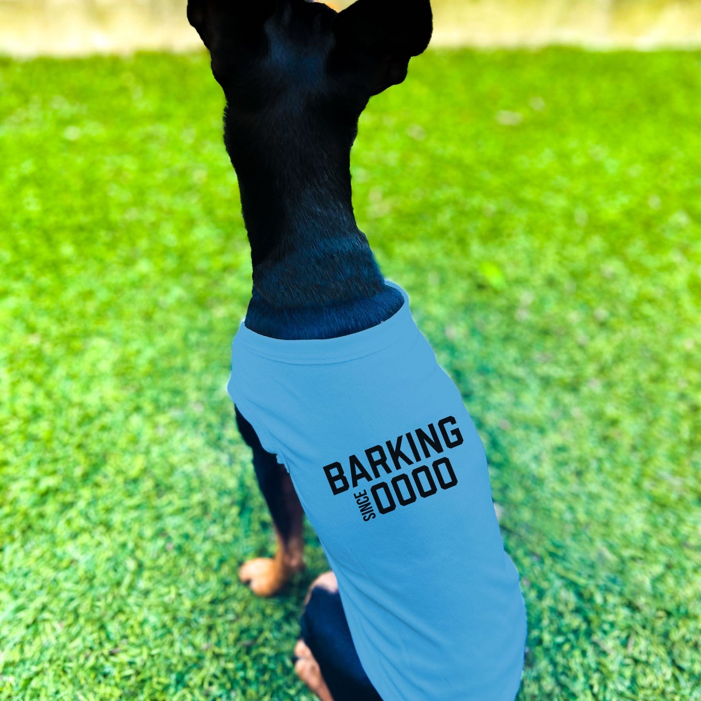 "Barking Since 0000" Custom Dog Shirt