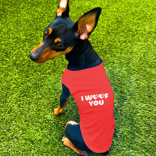 "I Woof You" Dog Shirt