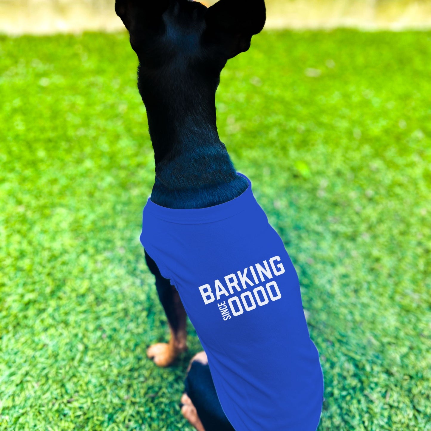 "Barking Since 0000" Custom Dog Shirt