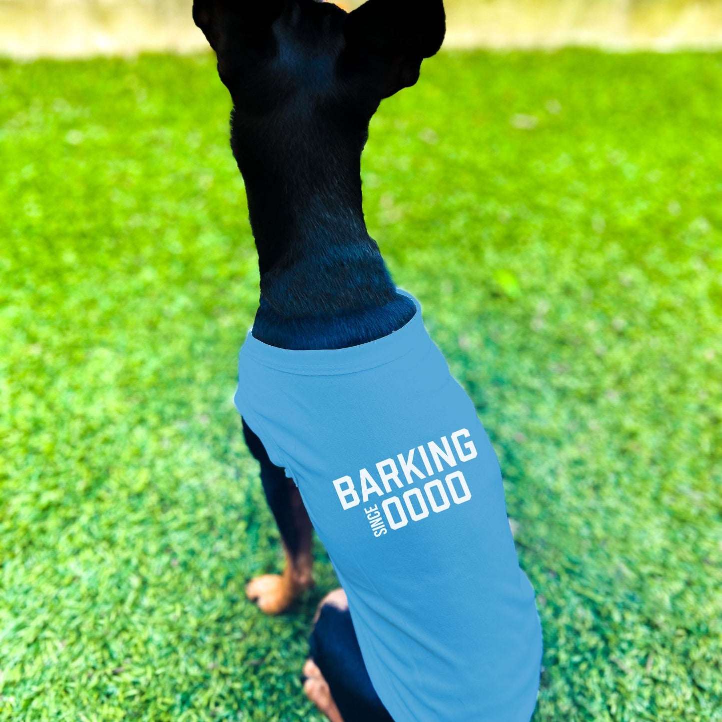 "Barking Since 0000" Custom Dog Shirt