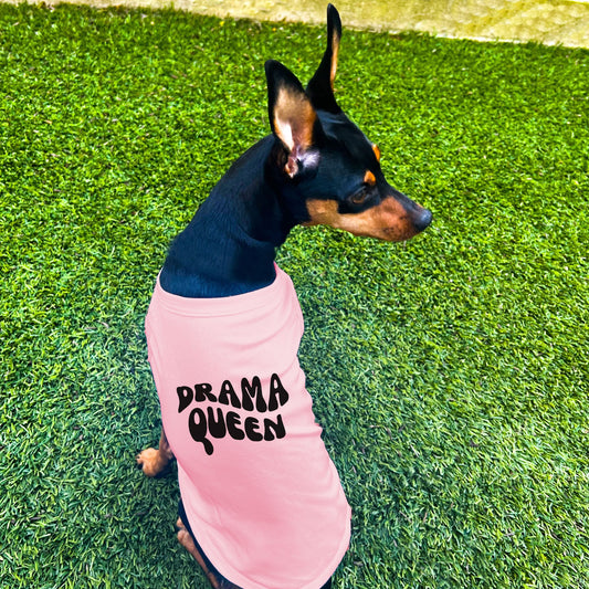 "Drama Queen" Retro Wave Dog Shirt
